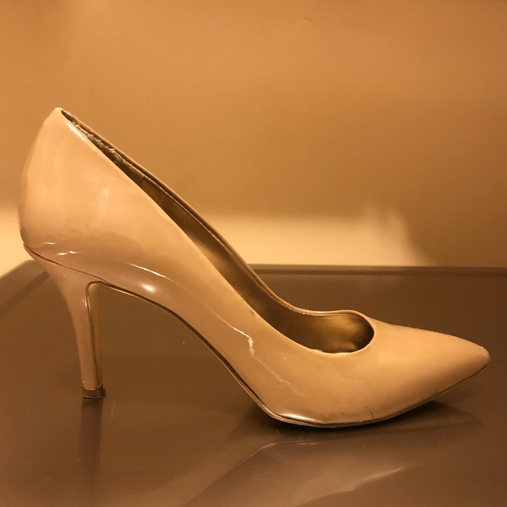 BCBG Nude Patent Leather Pumps